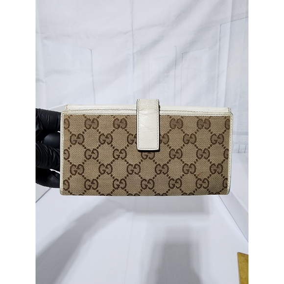 Gucci Shima Long Leather And Canvas Beige/Off-White - Picture 3 of 16